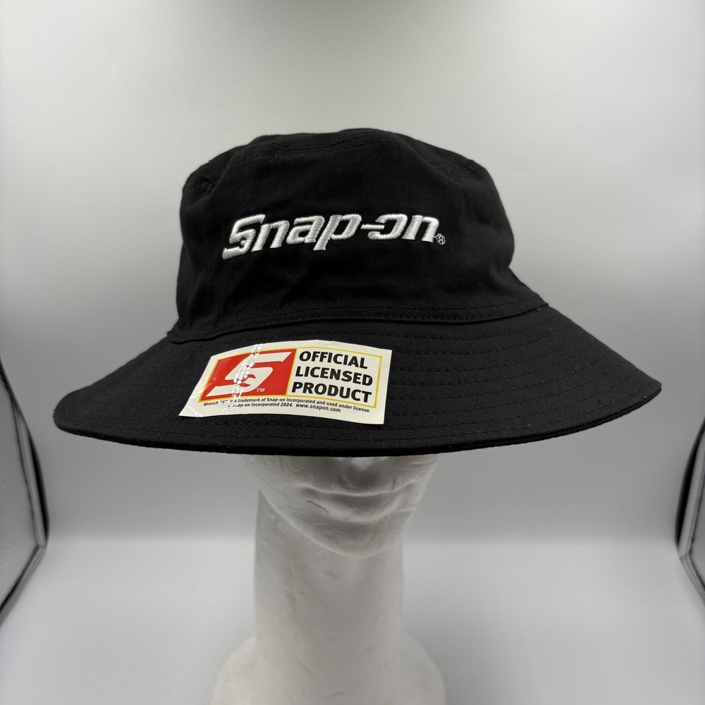 Snap-on Hat Bucket Black 105th Anniversary USA Reversible Mens One Size Cotton